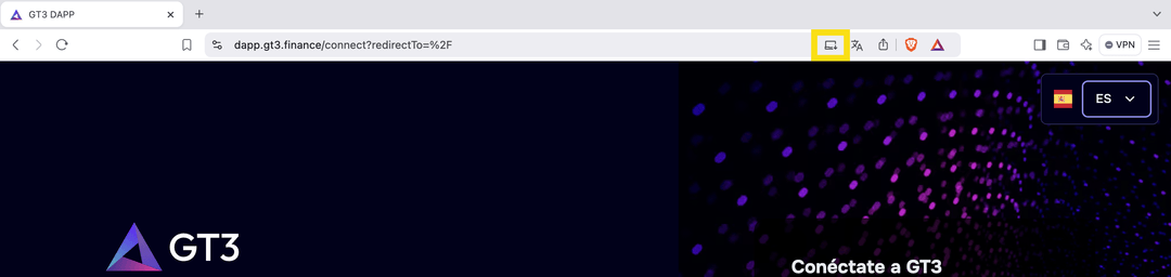 Installing the PWA on desktop — step 1