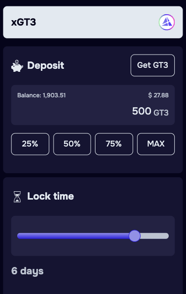 Generating xGT3 by locking GT3